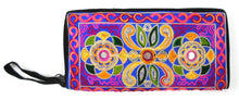 Pakistani purse - Indigo blue and cream