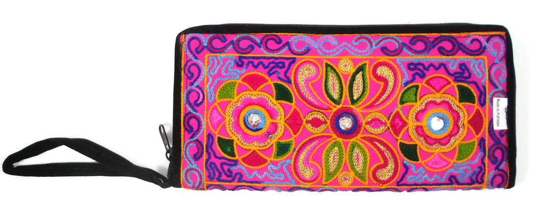 Pakistani purse - Pink, orange and blue