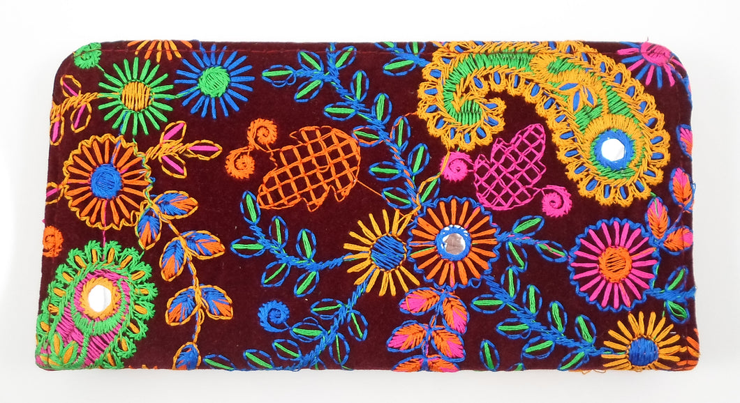 Pakistani purse - Hardback brown