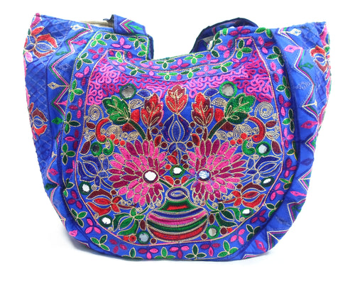 Large Pakistani bag - Blue Garah