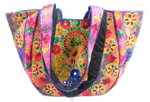 Large Pakistani Bag - Pink and Yellow