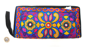 Pakistani purse - Blue, yellow, pink