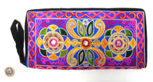 Pakistani purse - Indigo blue and cream