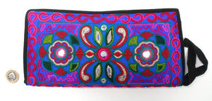 Pakistani purse - Blue, maroon and pink